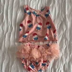Popsicle Print Kids Outfit - Pink